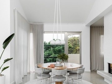 Renting out with online payment: Tonal Details in the Dining Room with Custom Handmade Table 