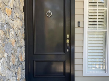 Renting out with online payment: Front Door and Stone Wall