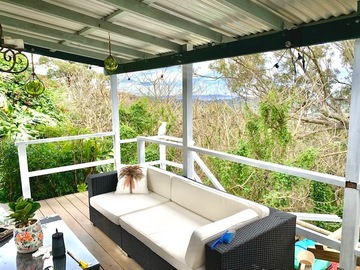 Renting out with online payment: Outdoor Seating Area with Greenery & Ocean  Views